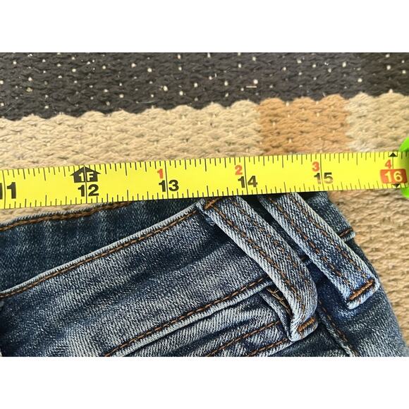 Flamingals Womens L 30 US 10 Straight Leg Jeans Mid Blue Wash Button Fly Ankle - Picture 4 of 8